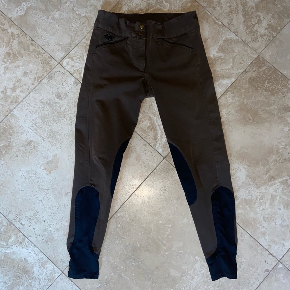 Dark Brown Piper Breeches w Black Piping